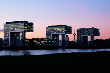Panorma of Cologne at Sunset