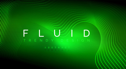 Obraz premium Digital flowing wave particles abstract background