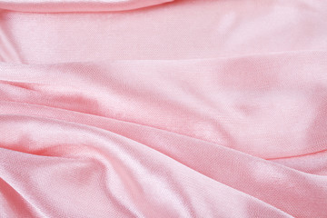Crumpled fabric pink texture