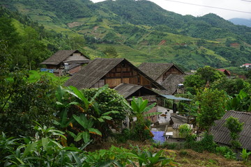 Fototapeta na wymiar Ban Ho village in Sapa district, north-west Vietnam
