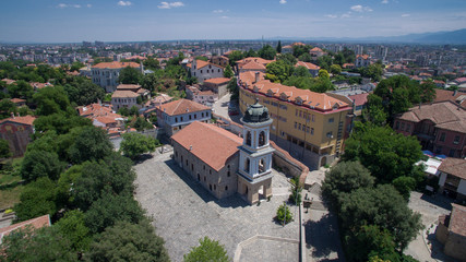 Fototapeta na wymiar Aerial view of St. Bogoroditsa church, Plovdiv, Bulgaria