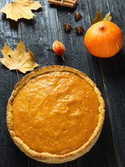 Pumpkin pie for thanksgiving
