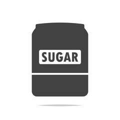 Bag of sugar icon vector