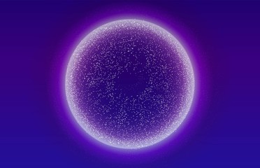 Glowing particles liquid dynamic flow with glowing bubble frame. Trendy fluid cover design. Eps10 vector illustration