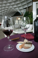 the young male sommelier while tasting red wine