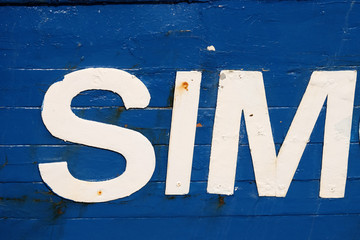 Schriftzug -  SIM