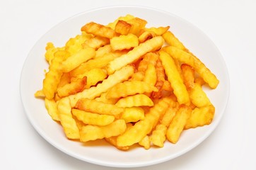 French fries in the plate