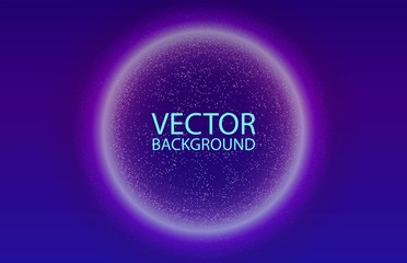 Glowing particles liquid dynamic flow with glowing bubble frame. Trendy fluid cover design. Eps10 vector illustration