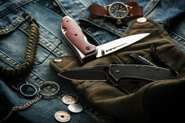 folding knife and other EDC for men