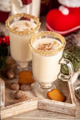Traditional eggnog for Christmas