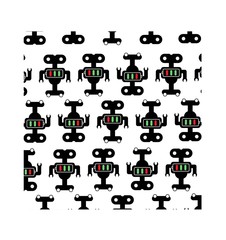 Robot seamless pattern. White background. Modern vector illustration.