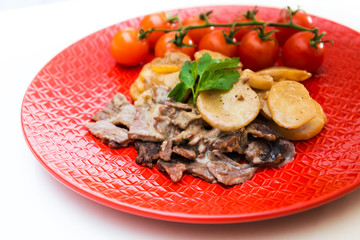 Chicken with Lemon Confit Ground Potatoes