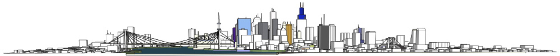 city buildings vector illustration