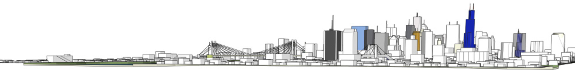 city buildings vector illustration