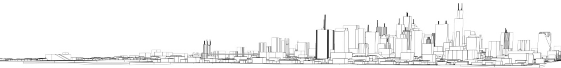 city buildings vector illustration