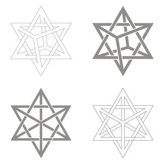 vector icon with  Kabbalah symbol Merkaba for your design
