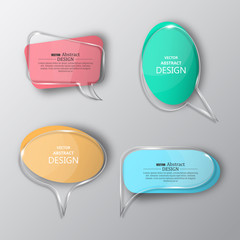 Set of the glass isolated