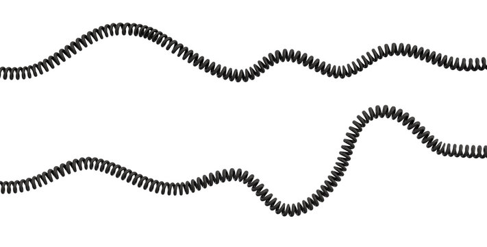 Telephone Cord Swirl Stock Photo - Download Image Now - Phone Cord,  telephone cord