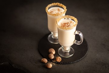 Traditional eggnog for Christmas