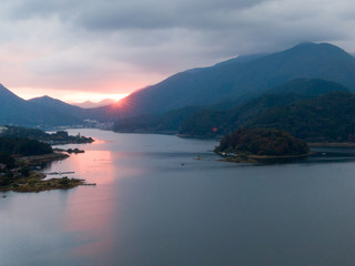 Japan Fuji Kawaguchiko Lake Sunset