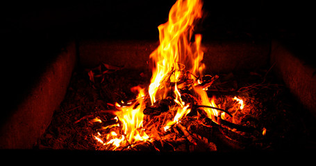 Barbecue and roasting on the open fire in a super slow motion on a fork is a meat spinner that...