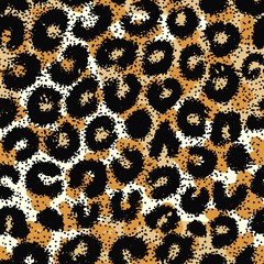 Seamless leopard, ocelot or wild cat fur pattern print