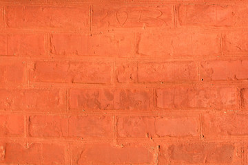 Red Brick wall for background or texture