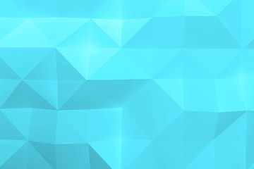 Abstract cyan digital low poly pattern 3d