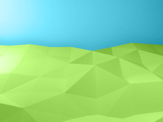 Obraz premium Abstract low poly landscape background 3 d