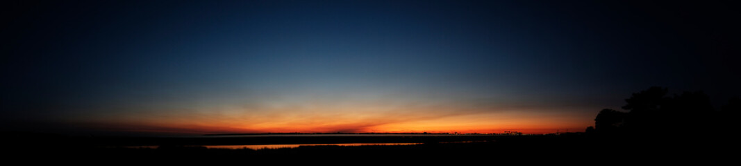Panorama of Beach during Sunset