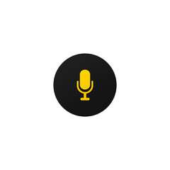 Modern mic button for mobile apps and web sites.