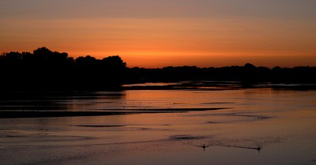 Sunset by the River Loire