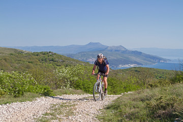 Fototapeta premium Mountainbiken in Istrien
