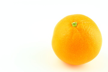 fresh orange fruit isolated on a white background with copy space