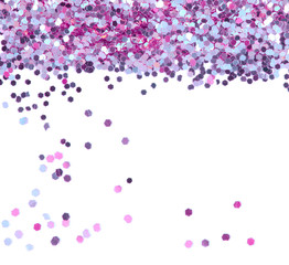 Gold glitter texture isolated on white