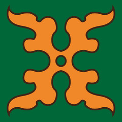 The Moroccan mural decorative design art symbol