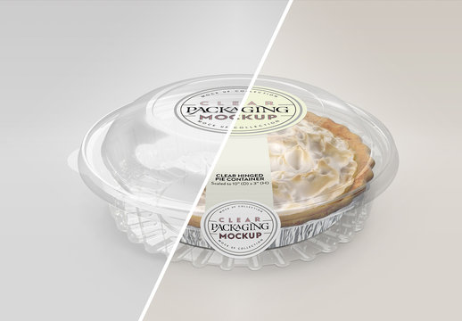 Clear Pie Container Mockup
