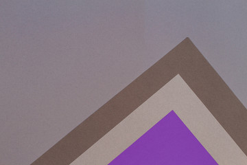 Color papers geometry composition background with gray beige violet brown trendy color tones