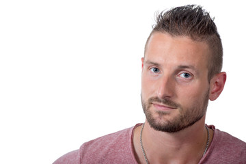 Obraz premium portrait of handsome young man, on white