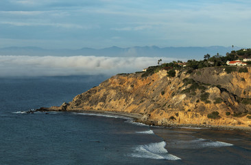 Thick Fog Near the Palos Verdes Peninsula, Los Angeles County, California