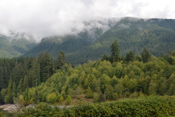 lake, water, nature, landscape, mountain, sky, forest, mountains, reflection, blue, summer, river, tree, travel, park,  canada