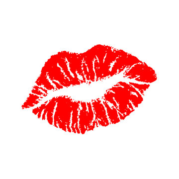 Print of red lips