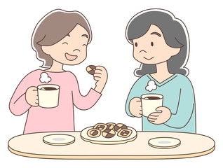 コーヒー_女性_友達