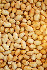 Peanut texture. food background of peanuts beans.