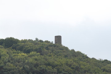 Mountain with old ruin