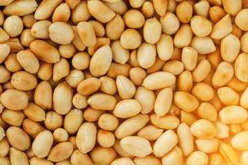 Peanut texture. food background of peanuts beans.