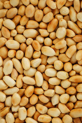 Peanut texture. food background of peanuts beans.