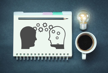 Idea concept. Knowledge transfer. Business concept