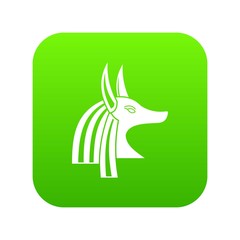 Ancient egyptian god Anubis icon digital green for any design isolated on white vector illustration