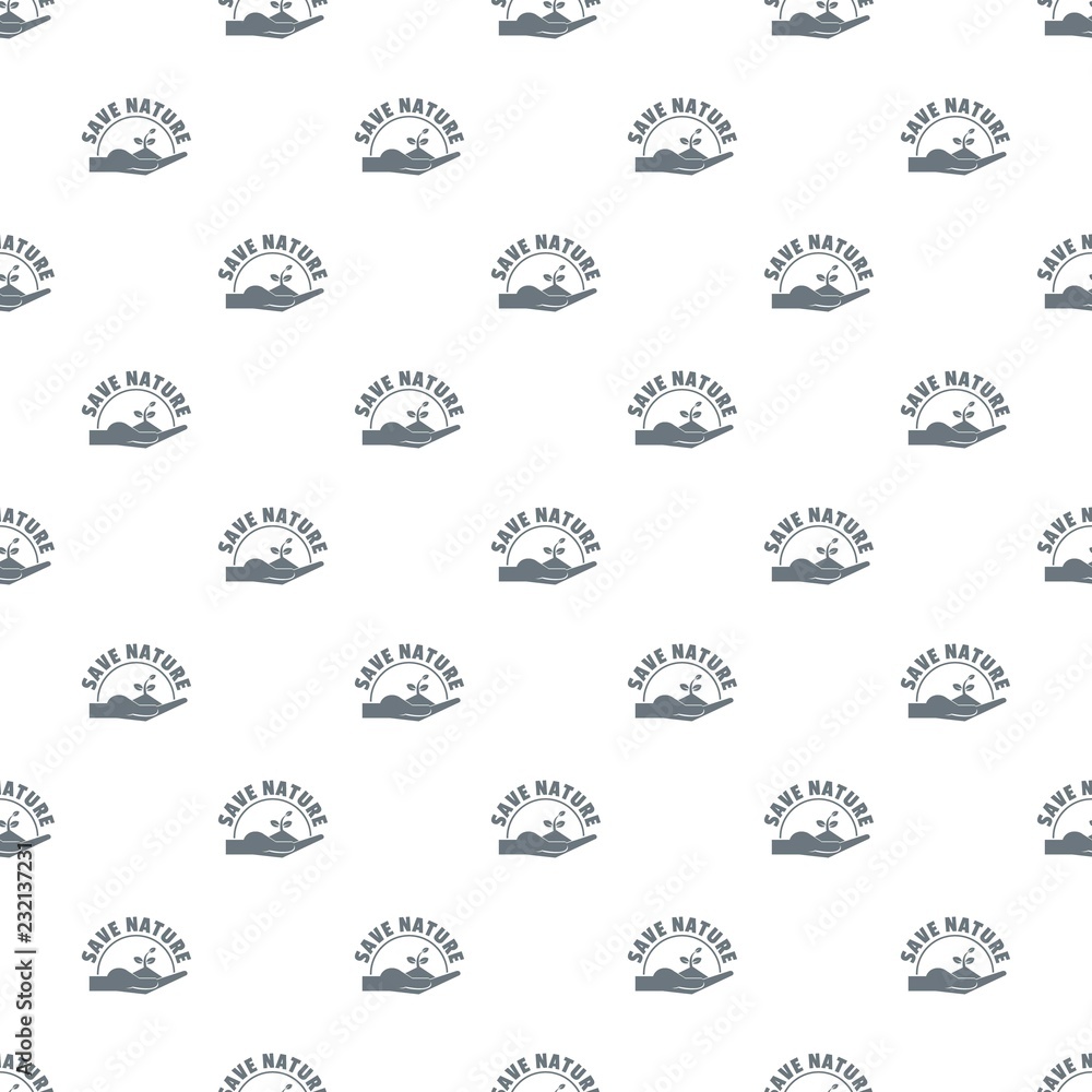 Poster sprout hand pattern vector seamless repeat for any web design